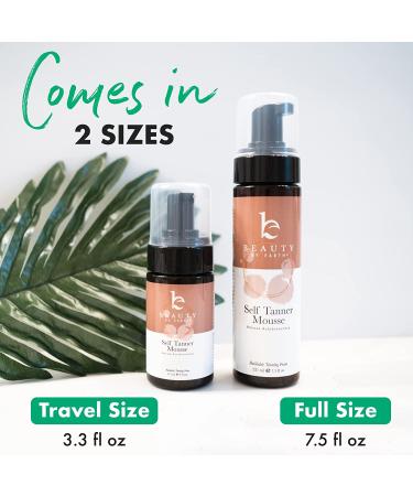 Beauty by Earth Self Tanner Mousse - Natural Medium to Dark Sunless Tanner for Face & Body (3.3 Fl Oz) - Buy Online on GoSupps.com