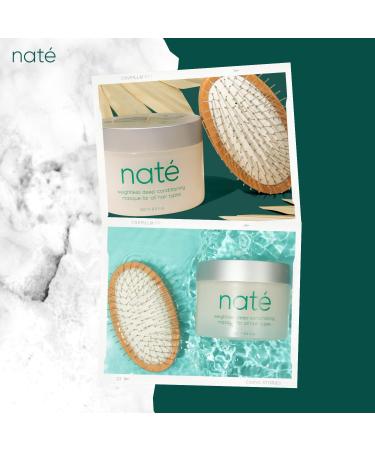Weightless Hair Mask with Detangling Brush - Deep Conditioning Aloe Vera Pacific Seaweed & Kaolin Clay Treatment for All Hair Types | Shop Internationally - Buy Online on GoSupps.com