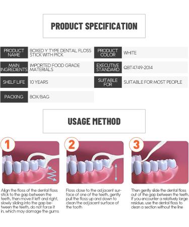 Mint Flavored Dental Floss Toothpick Stick - 40 Count Box | Orthodontic Cleaner for Teeth and Gums - Buy Online on GoSupps.com