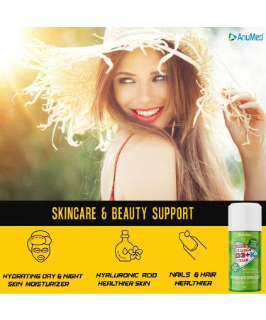 AnuMed Vitamin D3 with K2 50,000 IU Cream | Maximum Strength with Magnesium & Hyaluronic Acid | Promotes Healthy Skin, Stronger Bones, Joints, and Heart | Boosts Immune System | Psoriasis & Eczema Relief | 3oz - Buy Online on GoSupps.com