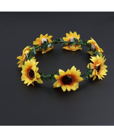 Frcolor Sunflower Headband Floral Flower Crown Hair Band Hair Wreath Headpiece (Garland) - Buy Online on GoSupps.com