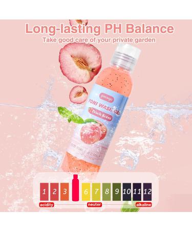 3 PCS Feminine Wash Set - Yoni Oil & Yoni Bar Soap | Natural pH Balance Intimate Deodorant | Moisturizing Body Wash Peach Scent - Buy Online on GoSupps.com