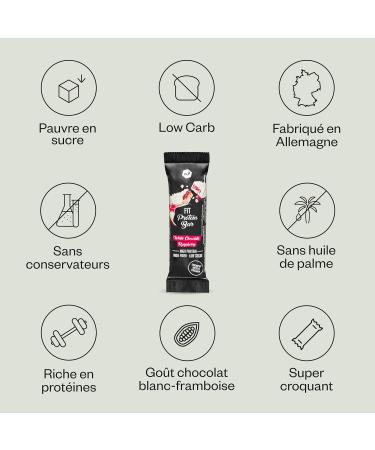 nu3 Fit Protein Bar White Chocolate Raspberry 12 x 55g - high protein bar with 17.6g protein per bar - palm oil and aspartame free - 2.5g sugar per bar - milk protein - Buy Online on GoSupps.com