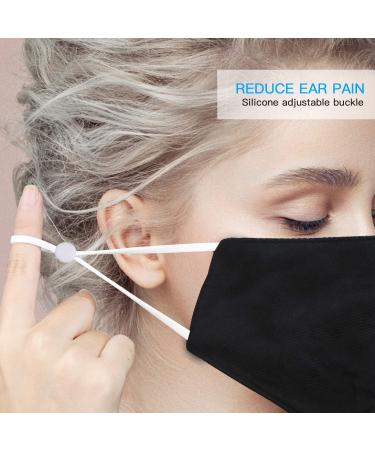 AMLY 120 Pcs Elastic String Bands with Cord Lock for Mask DIY Sewing (Black-White-Red-Yellow-Green-Blue) - Buy Online on GoSupps.com