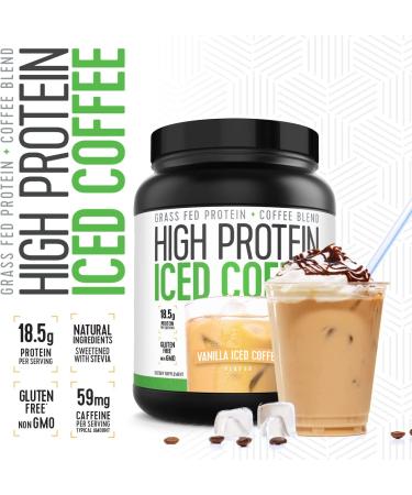 Protein Coffee Vanilla Latte - High Protein, Keto Friendly, 18g Protein, 2g Carbs, Natural Ingredients (18 Servings) - Buy Online on GoSupps.com