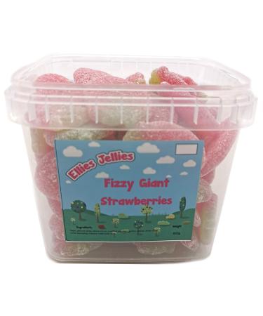 Ellies Jellies Fizzy Giant Strawberries 820g Square Tub