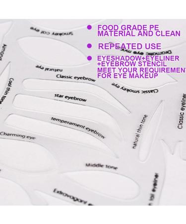 3 Eye Shadow Stencil Cat Eye Shadow Stickers | Eyeshadow Pads Multipurpose Eye Makeup Stencil Tool Kit Quick Make-Up Template for Beginners 3 Pcs 01 - Buy Online on GoSupps.com