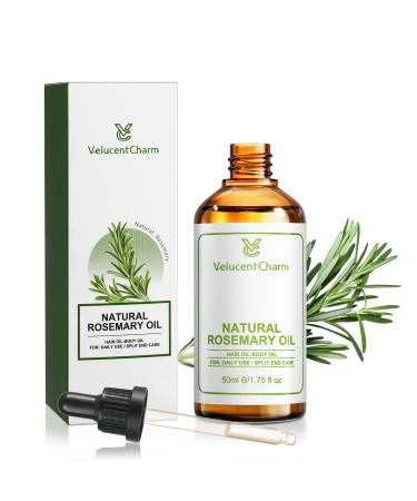 Rosemary Organic Hair Growth Oil for All Hair Types with Jojoba and Sweet Almond Oil Rosemary Essential Oil for Hair and Skin Care 1.75 Fl oz