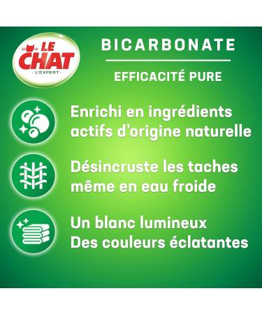 Le Chat L'Expert Bicarbonate Powdered Laundry Detergent 40 Washes (2.600kg) Bicarbonate Laundry Detergent Whites and Colours - Buy Online on GoSupps.com