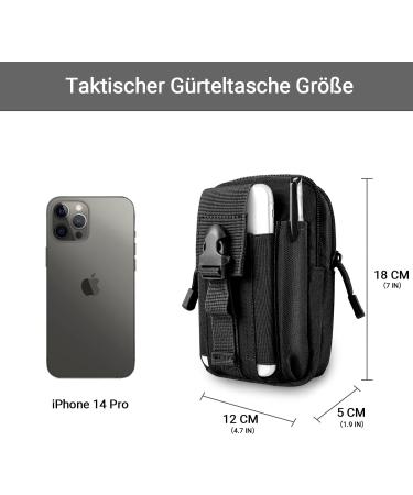 Tactical Belt Pocket for Men - Leskyair Multifunctional Belt Bag for Camping Hiking Cycling & Travel - Black - Buy Online on GoSupps.com