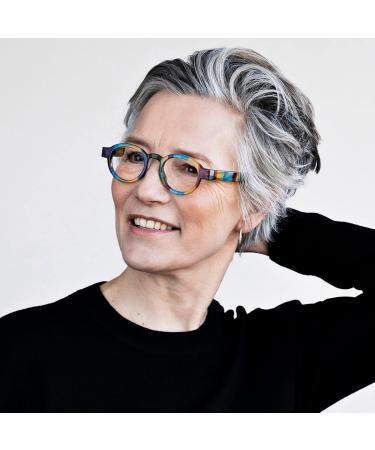 High-Quality Circle Reading Glasses for Men & Women - Flexible Light Danish Design - 2.5 Diopters - Buy Online on GoSupps.com