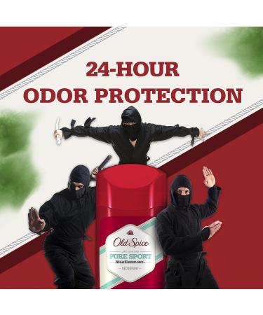 Old Spice High Endurance Pure Sport Deodorant for Men 3 oz Twin Unscented 3 Ounce (Pack of 2) - Buy Online on GoSupps.com