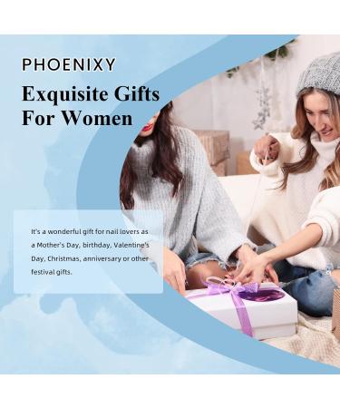 Phoenixy Gel Nail Polish Kit - 12 Pcs 10ml Set with UV LED Lamp | Aqua Dream Collection for DIY Manicure | Glossy Matte Top Coat | Nail Art Starter Kit for Women - Buy Online on GoSupps.com