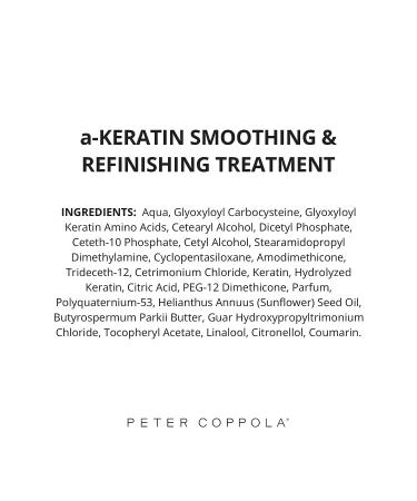 Peter Coppola a-Keratin Smoothing Treatment - 3 Ounce - Shea Butter Enriched Formula - Formaldehyde & Aldehyde-Free - Buy Online on GoSupps.com
