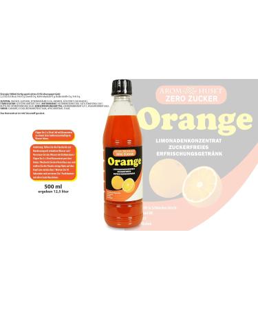 Zero Sugar Orange Soda Syrup Concentrate 500ml - Create 12.5L Sugar-Free Soft Drink with Carbonated Water - Buy Online on GoSupps.com