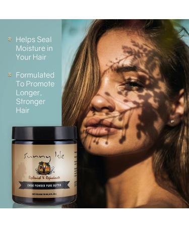 Sunny Isle Jamaican Black Castor Oil Pure Butter with Chebe Powder 4oz - Stronger, Longer Hair | Natural African Chebe Powder | Moisturizer for Hair & Skin - Buy Online on GoSupps.com