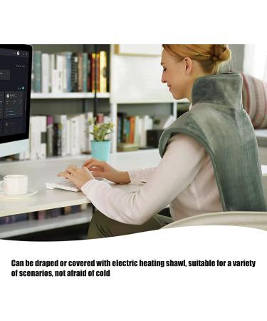 Kosdfoge Ergonomic Back Heating Pillow - Dark Gray Soft Plush 6 Temperature Settings Washable Free-Handed Design (220V European Standard) - Buy Online on GoSupps.com