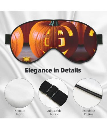 Fall Pumpkin Print Ultra-Soft Eye Mask - Light-Blocking for Comfortable Restful Sleep | International Shipping Available - Buy Online on GoSupps.com