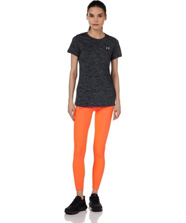 Under Armour Women's Tech Twist T-Shirt - Black/Metallic Silver, Medium - Buy Online on GoSupps.com