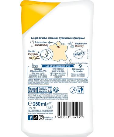 DOP (DOPA3) Douceurs de nos Regions Shower Gel Cream with Soft Vanilla from Polynesia - Buy Online on GoSupps.com
