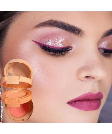 Makeup - 3 Colors er Compact Powder Makeup | Multi-Layer er Compact Powder Makeup Blendable Long-Lasting All-Day Facial Cosmetic Makeup er Rowces 2# Milk Peach - Buy Online on GoSupps.com
