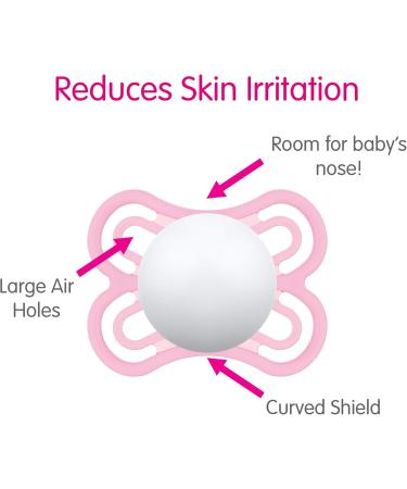 MAM Perfect Night Pacifiers (2 Pacifiers & Sterilizing Box) MAM Soother with a Silicone Nipple Glow in the Dark Pacifiers Baby Essentials Girl 0-6 Months - Buy Online on GoSupps.com