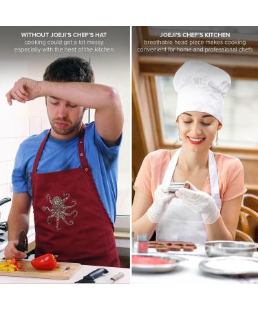 Unisex Elastic Chef's Hat for Kitchen & Restaurant - 1 Piece White Cooking Hat Perfect for Home & Hotel Use - Buy Online on GoSupps.com