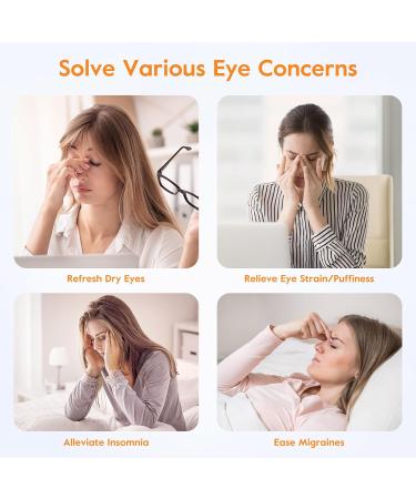 Buy Smart Eye Massager with Heat | Upgraded Bluetooth Heated Eye Mask for Eye Strain & Migraines - Perfect Gift for Men & Women - Buy Online on GoSupps.com