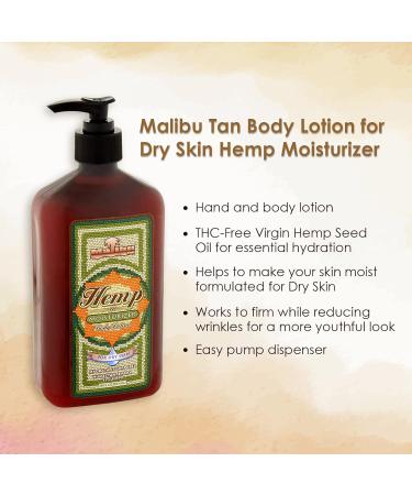 Malibu Tan For Dry Skin Hemp Body Lotion 18 fl oz (3 Pack) - Buy Online on GoSupps.com