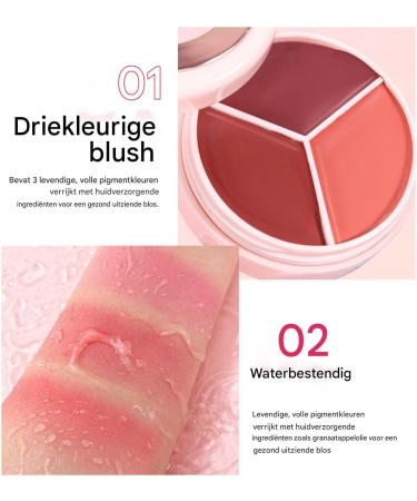 Cheek Balm Makeup Long Lasting Wear 85 G Creamy Facial Blusher Lip And Cheek Blush Moisturizing Formula For Dating Travel Evening Vacation Party Outdoor Gathering - Buy Online on GoSupps.com