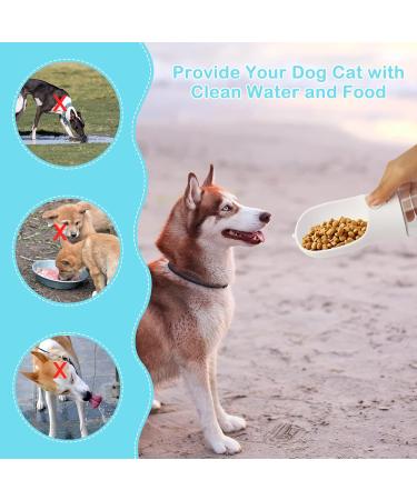 JOPHEK Portable Pet Drinking Bottle - 550ml Leak-Proof Water Bottle with 100ml Food Mug & Activated Carbon Filter for Dogs & Cats - Perfect for Walking & Travel - Buy Online on GoSupps.com