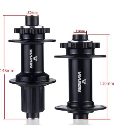 VIARON MTB Thru-Axle Boost Hub | 32H, 6 Bolts Disc Brake, Aluminum Alloy | 120 Clicks, 6 Claws HG/XD Freehub | 8/9/10/11/12 Speed Cassette Compatibility | Black - Buy Online on GoSupps.com