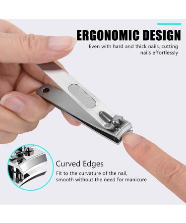Buy Premium Stainless Steel Nail Clipper Set - Sharp Curved Blades for Men & Women | Durable Toenail & Fingernail Cutter - Buy Online on GoSupps.com