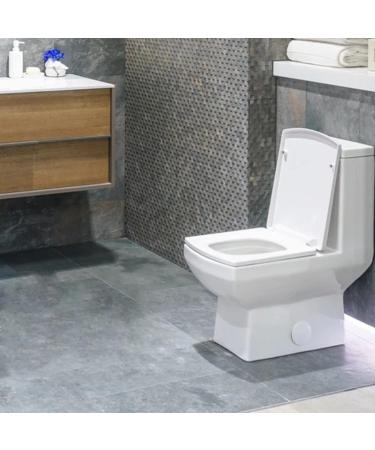 Square Toilet Seat Soft Close with Easy Quick Release Top Fix Adjustable Hinges Easy Installation White 34.5 43CM (13.58"X16.92") 03B Little Surprise 03A - Buy Online on GoSupps.com