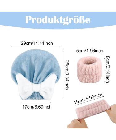 Yamitora Hair Turban | 2-Pack Microfiber Hair Dryer Towels & 4 Wrist Washbear | Quick-Drying for All Hair Types - Perfect for Long & Curly Hair - Buy Online on GoSupps.com