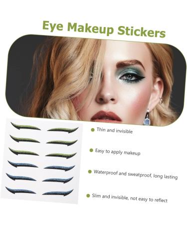 FRCOLOR 12 Pairs Glitter Eyeliner Reusable Eyeliner Sticker Eyeliner Decal Eyeliner Stickers Eye Skin Sticker Eye Makeup Tools Self-adhesive Eyeliner Sticker Miss Applique Double Eyelid - Buy Online on GoSupps.com