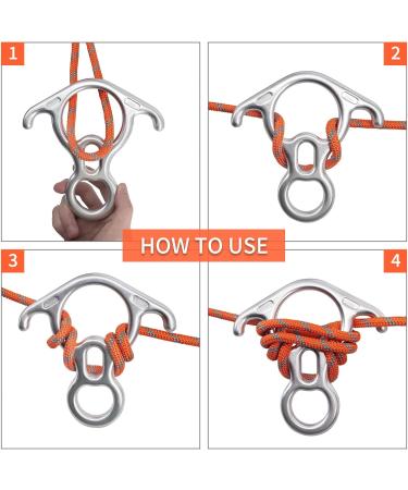 Newdoar 50kN Rigging Plate & Figure 8 Descender - Aluminum Climbing Equipment for Rescue & Abseiling | 4 Color Options - Buy Online on GoSupps.com