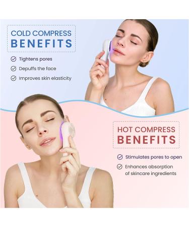 Clarity Revive 3-in-1 Facial Cleansing Brush with Heat & Cold Compress - Blush Pink - Buy Online on GoSupps.com