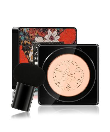 Bestniffes Mushroom Head Foundation Air Cushion CC Cream | Moisturizing Concealer | Bright Makeup Base | Long Lasting Formula | Includes Mushroom Makeup Sponge - Buy Online on GoSupps.com
