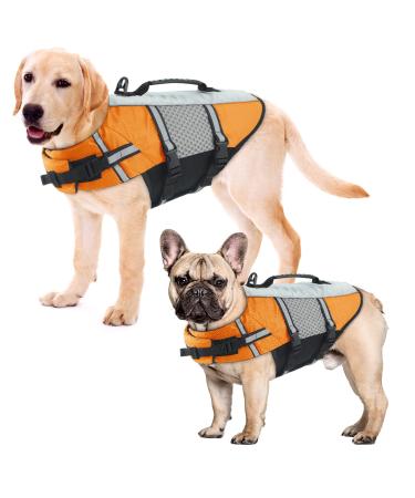 Alagirls dog swimming jacket life jacket with superior buoyancy and rescue handle improved pet lifesaver dog buoyancy aid vest for swimming surfing boating aladlj002-xin-orange XL XL: 70-80cm (chest circumference) Orange - Buy Online on GoSupps.com