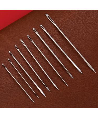 Mayboos Wooden Needle Case with Leather Stitching Needles - Sewing Needle Storage for Hand Crafts & Knitting - Buy Online on GoSupps.com