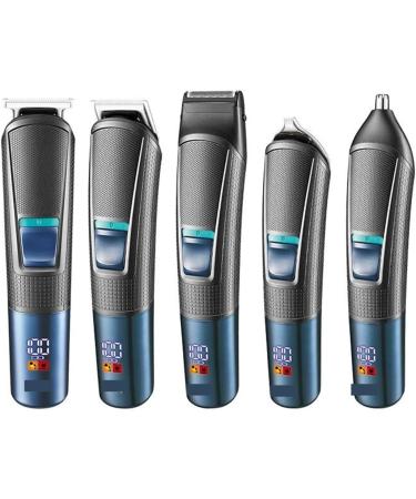 VGR V-108 5 in 1 Men's Grooming Kit - Professional Electric Shaver Beard & Nose Hair Trimmer Barber Hair Clipper Set in Blue | International Shipping Available - Buy Online on GoSupps.com