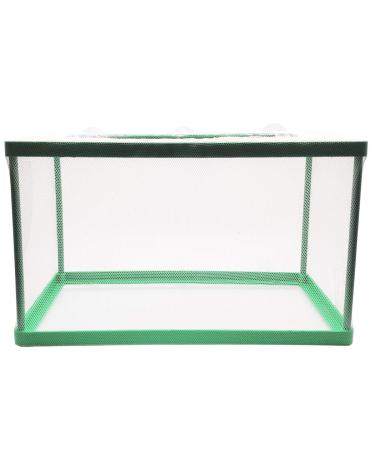 Aquarium Fish Breeder Box, Fish Isolation Box, Hatching Box, Juvenile Fish Spawning Incubator, Water Isolation Net Hatchery green