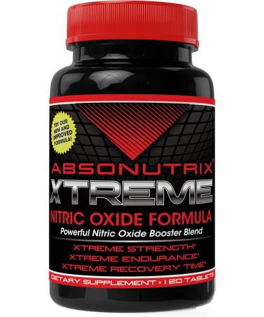 Absonutrix 2 Xtreme Power Formula - All Natural Nitric Oxide Booster 3000mg | 120 Tablets for Strength & Endurance - Made in USA | International Shipping Available - Buy Online on GoSupps.com