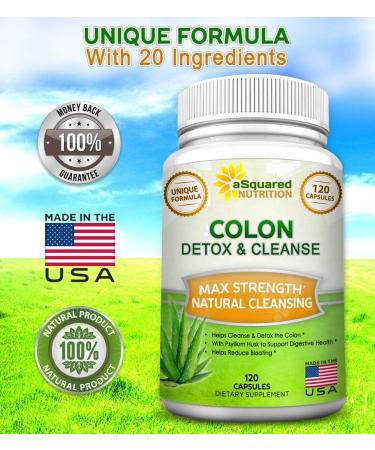 Max Strength Pure Colon Cleanse for Weight Loss - 120 Capsules | Natural Detox Cleanser for Digestive Health | Diet Supplement for Men & Women - Buy Online on GoSupps.com