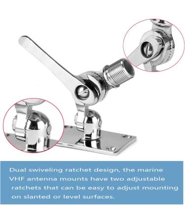 Marine VHF Antenna Mount - Adjustable 316 Stainless Steel Base for Boat - Heavy Duty with Installation Accessories - Buy Online on GoSupps.com