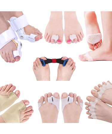 Bunion Corrector For Women Men, Bunion Pads Kit 15Pcs, Hallux Valgus Relief, Toe Spacer Straightener, Big Toe Separator Correction Splint Hammer Gel Metatarsal Sleeve Protector Brace Exercise Strap - Buy Online on GoSupps.com