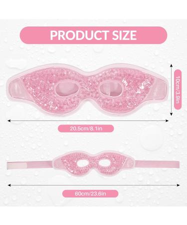 MIVORA Cooling Gel Mask for Puffy Eyes - Hot Cold Therapy for Migraine Headache, Dark Circles, Sinus Pain - Reusable - Light Blue (A-pink) - Buy Online on GoSupps.com