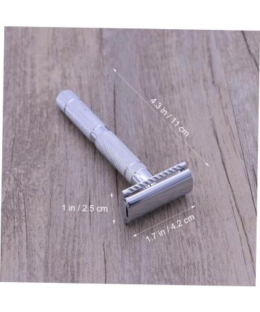 Premium Steel Double Edge Safety Razor for Men - Textured Design Solid Wood Handle Perfect for a Close Shave - 1 Count - Buy Online on GoSupps.com
