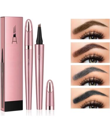New Magic Eyebrow Pencil 3D Waterproof Eyebrow Pencil Contouring Pen 4-Tipped Precise Brow Pen Long-Lasting Natural Fine Stroke Eyebrow Pencil(Light Coffee) - Buy Online on GoSupps.com